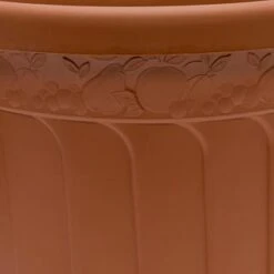 B&M Terracotta Round Planter 45cm -Garden Furniture Store 235615 Woodland Fern Design Terracotta Round 45cm Planter 2