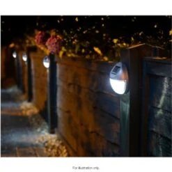 Solar Powered Fence Light - Bronze -Garden Furniture Store 286942 solar fence lights 2 1