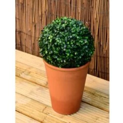 Solar Powered Topiary Ball - White LED 28cm -Garden Furniture Store 3069331 hanging topiary night edit1