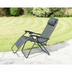 Vancouver Zero Gravity Relaxers - Black 2pk -Garden Furniture Store 331324 2 zero gravity relaxers black 2