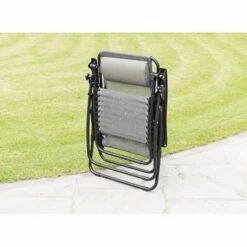 B&M Dakota Zero Gravity Relaxers - Grey 2pk -Garden Furniture Store 331325 2 zero gravity relaxers grey 3