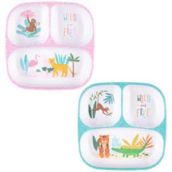 B&M Little Safari Small Kids Platter - Blue -Garden Furniture Store 334212 334213 small kids platter group 1