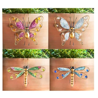 B&M Glitter Plant Pot Hook - Pink Butterfly 2 B&M Glitter Plant Pot Hook - Pink Butterfly - Image 2