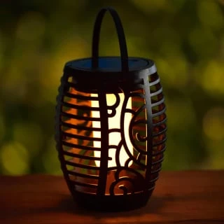 Morocco Flame Effect Solar Lantern 1 Morocco Flame Effect Solar Lantern