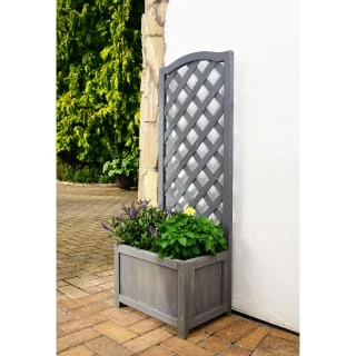B&M Lattice Wooden Planter Grey - 118cm 1 B&M Lattice Wooden Planter Grey - 118cm