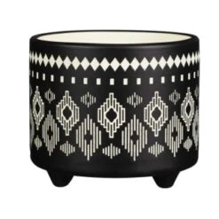 B&M Urban Eden Embossed Footed Planters 3pk - Black 7 B&M Urban Eden Embossed Footed Planters 3pk - Black -Garden Furniture Store 366531 3pk urban eden plant pot on tripod stand black 3