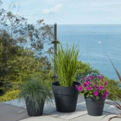 B&M Soho Pot Planter - Charcoal 28cm 9 B&M Soho Pot Planter - Charcoal 28cm -Garden Furniture Store 378389 385058 381595 soho planter charcoal 38cm 28cm 17cm 2