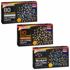 Eveready Solar Powered LED String Lights 80pk - Warm White -Garden Furniture Store 379212 379213 379215 80pk eveready led string lights main