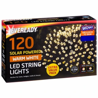 Eveready Solar Powered LED String Lights 120pk - Warm White 2 Eveready Solar Powered LED String Lights 120pk - Warm White - Image 2