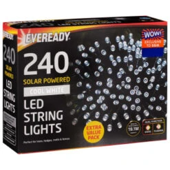 Eveready Solar Powered LED String Lights 240pk - Cool White 9 Eveready Solar Powered LED String Lights 240pk - Cool White -Garden Furniture Store 379219 eveready 240 soloar powered led string lights