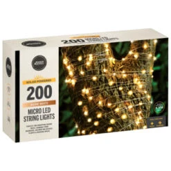 Solar Powered Micro LED Lights 200pk - Warm White -Garden Furniture Store 379225 200 solar powered micro led string lights warm white 21