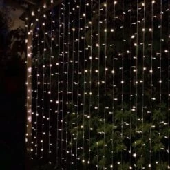 Solar Powered LED Curtain 180cm - 266 Cool White Lights