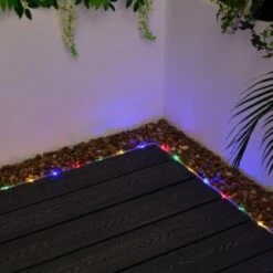 Solar Powered 10m Micro LED Rope Light - Multicolour 8 Solar Powered 10m Micro LED Rope Light - Multicolour -Garden Furniture Store 379269 10m tube string light 100 multi colour leds 3