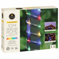 Solar Powered 10m Micro LED Rope Light - Multicolour 10 Solar Powered 10m Micro LED Rope Light - Multicolour -Garden Furniture Store 379269 mason and jones 10m micro led rope lights multicolour 4