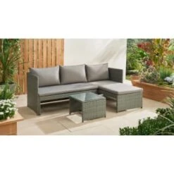 Sorrento Reversible Rattan Effect Corner Sofa Set 2pc -Garden Furniture Store 379294 379446 sorrento reversible rattan corner set 3