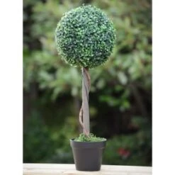 Solar Powered Topiary Tree - White LED 70cm 7 Solar Powered Topiary Tree - White LED 70cm -Garden Furniture Store 379348 70cm solar powered topiary tree 30 cool white leds 3