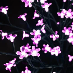 Garden Furniture Store -Garden Furniture Store 379360 4ft solar powered blossom flower solar tree 128 led pink