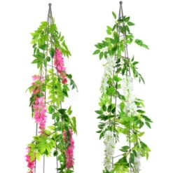 B&M Artificial Wisteria Garland 180cm - Pink -Garden Furniture Store 379981 180cm artificial wisteria garland main