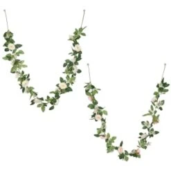 Artificial Rose Garland 180cm - Pink -Garden Furniture Store 379984 180cm rose garland peach group