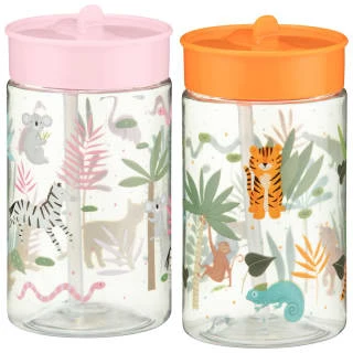 B&M Little Safari Kids Cup With Straw Lid - Orange 3 B&M Little Safari Kids Cup With Straw Lid - Orange - Image 3