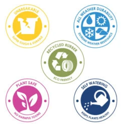 B&M Octavia Planter 38cm - Slate -Garden Furniture Store 383769 383770 383772 383773 octavia planter slate pewter 28cm 38cm 1