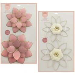 B&M Flower Wall Plaques 2pk - Pink 11 B&M Flower Wall Plaques 2pk - Pink -Garden Furniture Store 392757 2pk metal wall flowers group