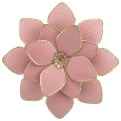B&M Flower Wall Plaques 2pk - Pink 8 B&M Flower Wall Plaques 2pk - Pink -Garden Furniture Store 392757 2pk metal wall flowers pink 3