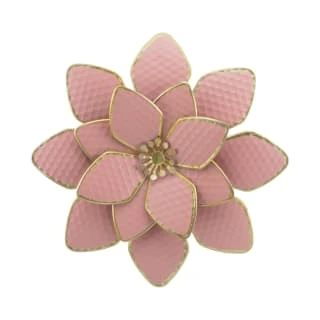 B&M Flower Wall Plaques 2pk - Pink 4 B&M Flower Wall Plaques 2pk - Pink - Image 4
