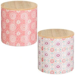 B&M Ceramic Candle With Wooden Lid - White -Garden Furniture Store 392775 large printed ceramic candle with wooden group