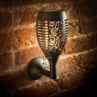 Morocco Solar Powered Wall Light - Flame Effect 1 Morocco Solar Powered Wall Light - Flame Effect