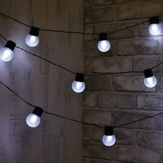 10 Solar Frosted Bulb String Lights 1 10 Solar Frosted Bulb String Lights