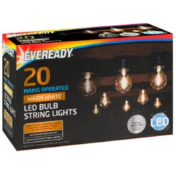 Eveready Mains Powered LED Bulb String Lights 20pk - Warm White -Garden Furniture Store 392912 eveready 20 mains operated warm white led bulb string lights21