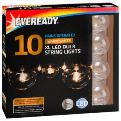 Eveready Mains Powered XL LED Bulb String Lights 10pk - Warm White 7 Eveready Mains Powered XL LED Bulb String Lights 10pk - Warm White -Garden Furniture Store 392917 eveready 10 mains operated warm white xl led bulb string lights21