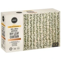 Solar Powered Artificial Ivy Leaf Curtain 180 X 180cm -Garden Furniture Store 392924 180x180cm solar artificial ivy leaf curtain 5