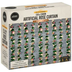 Artificial Rose Solar Curtain 7 Artificial Rose Solar Curtain -Garden Furniture Store 392925 150x150cm artificial rose solar curtain 3