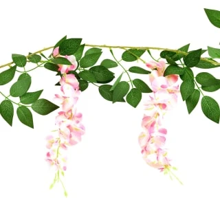 Artificial Wisteria Garland With 20 Solar LEDs 3 Artificial Wisteria Garland With 20 Solar LEDs - Image 3