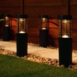 Garden Furniture Store -Garden Furniture Store 392998 cambridge solar powered tube post lights 6pk 2