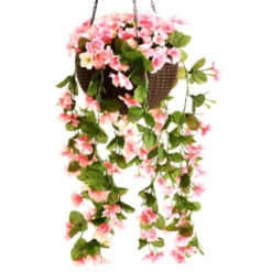 Solar Powered Artificial Floral Hanging Basket 8 Solar Powered Artificial Floral Hanging Basket -Garden Furniture Store 393030 solar powered artificial floral hanging basket 4
