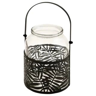 B&M Urban Eden Glass & Metal Jar - Black 1 B&M Urban Eden Glass & Metal Jar - Black
