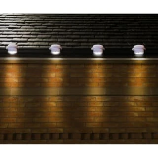 Solar Powered Fence & Gutter Lights - White 4pk 1 Solar Powered Fence & Gutter Lights - White 4pk