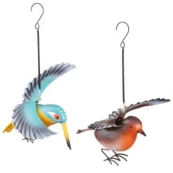 B&M Springy Hanging Bird - Brown -Garden Furniture Store 393690 springy bird hanging group