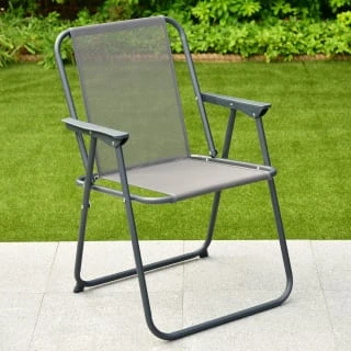 Simply Garden Folding Relaxer Chair - Grey 1 Simply Garden Folding Relaxer Chair - Grey