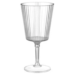 B&M Ridged Wine Glass - Clear