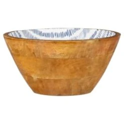 B&M Ocean Air Wooden Bowl - Stripes