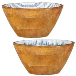 B&M Ocean Air Wooden Bowl - Stripes 5 B&M Ocean Air Wooden Bowl - Stripes -Garden Furniture Store 394287 ocean wooden bowl main