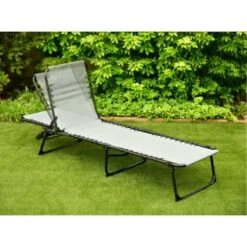 Dakota Premium 3 Position Folding Relaxer Bed - Grey 7 Dakota Premium 3 Position Folding Relaxer Bed - Grey -Garden Furniture Store 395732 dakota premium 3 position folding relaxer bed