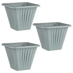 Square Planter 3pk - Grey -Garden Furniture Store 397063 3 pack square planters grey group